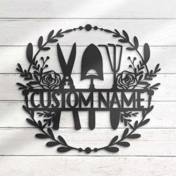 Personalized Gardening Tool V1 Farmhouse Lawn Yard Decorative Garden Custom Metal Sign