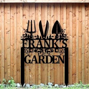 Personalized Gardening Tools Greenhouse Decor Garden Yard Stakes Decorative Custom Metal Sign 3