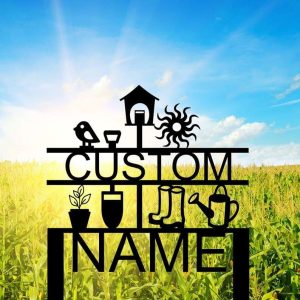 Personalized Gardening Tools Sun Bird Yard Stakes Decorative Garden Custom Metal Sign