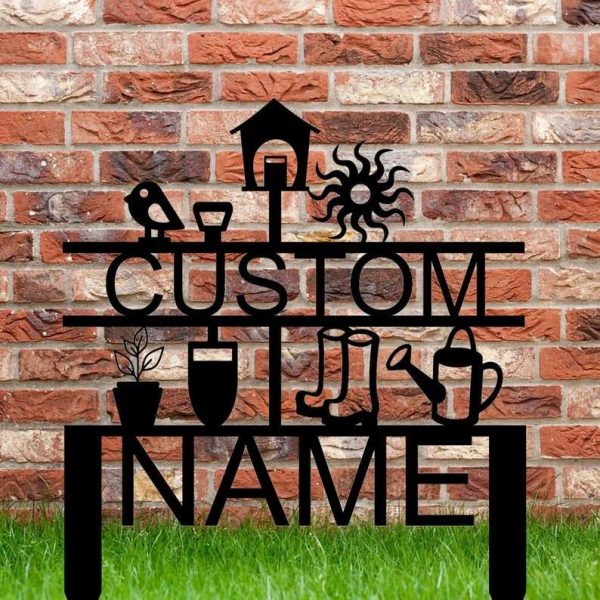 Personalized Gardening Tools Sun Bird Yard Stakes Decorative Garden Custom Metal Sign