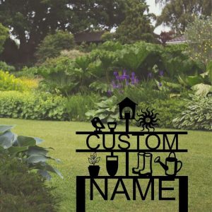 Personalized Gardening Tools Sun Bird Yard Stakes Decorative Garden Custom Metal Sign 4