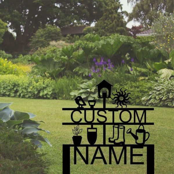 Personalized Gardening Tools Sun Bird Yard Stakes Decorative Garden Custom Metal Sign