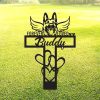 Personalized German Shepherd Memorial Sign Yard Stakes Grave Marker Cemetery Decor Custom Metal Sign 4
