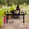 Personalized Gnome Garden Yard Stakes Decorative Custom Metal Sign 2