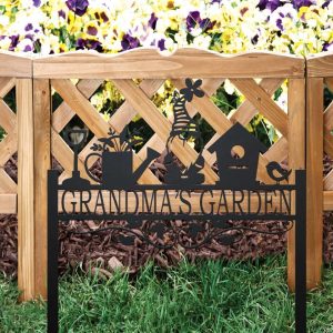 Personalized Gnome Garden Yard Stakes Gardening Tools Greenhouse Decorative Custom Metal Sign 3 1