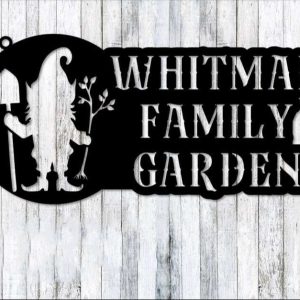 Personalized Gnome Gardener Decorative Custom Metal Sign