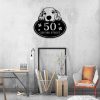 Personalized Golden Retriever Dog Cute Puppy Address Sign House Number Plaque Custom Metal Sign 2 1