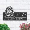 Personalized Goldendoodles Dog CUte Puppy Address Sign House Number Plaque Custom Metal Sign 1