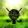 Personalized Golf Memorial Sign Yard Stakes Golfer Grave Marker Cemetery Decor Custom Metal Sign 1