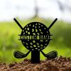 Personalized Golf Memorial Sign Yard Stakes Golfer Grave Marker Cemetery Decor Custom Metal Sign 2