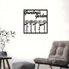 Personalized Grandmas Garden Birth Flowers with Names Decorative Custom Metal Sign 1