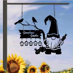 Personalized Grandma’s Garden Grandkids Names Decorative Custom Metal Sign