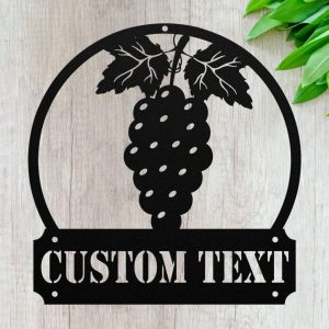 Personalized Grape Fruit Garden Decorative Custom Metal Sign