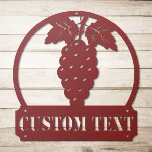 Personalized Grape Fruit Garden Decorative Custom Metal Sign 2