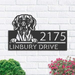 Personalized Great Dane Dog Cute Puppy Address Sign House Number Plaque Custom Metal Sign 1