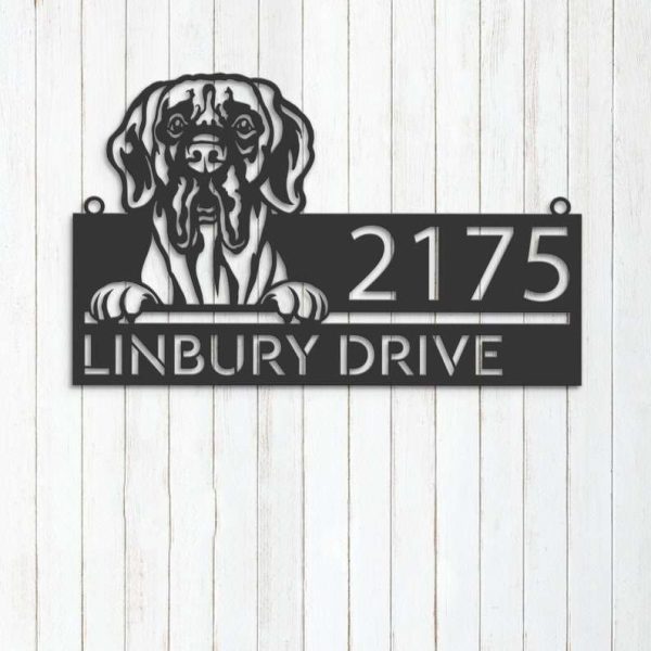 Personalized Great Dane Dog Cute Puppy Address Sign House Number Plaque Custom Metal Sign