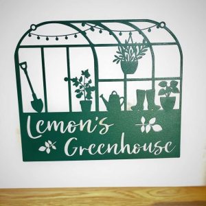 Personalized Greenhouse Garden Gate Decor Decorative Custom Metal Sign 1