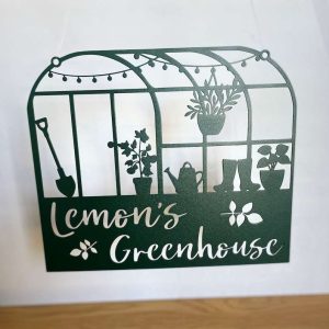 Personalized Greenhouse Garden Gate Decor Decorative Custom Metal Sign