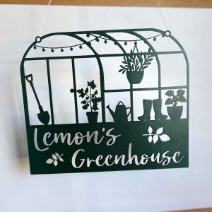 Personalized Greenhouse Garden Gate Decor Decorative Custom Metal Sign 3