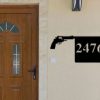 Personalized Gun Bullet Funny Warning Address Sign House Number Plaque Custom Metal Sign 1
