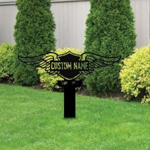 Personalized Harley Davidson Motorcycle Memorial Sign Yard Stakes Biker Grave Marker Cemetery Decor Custom Metal Sign 1