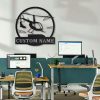 Personalized Helicopter Machine US Flag Sign Aircraft Hangar Pilot Name Sign Airforce Patriotic Decor Gift Custom Metal Sign 1