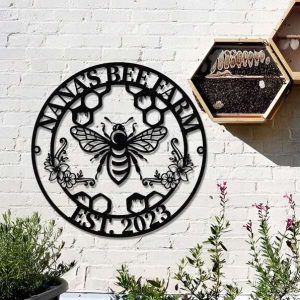 Personalized Honey Bee Farm Name Garden Custom Metal Sign 4