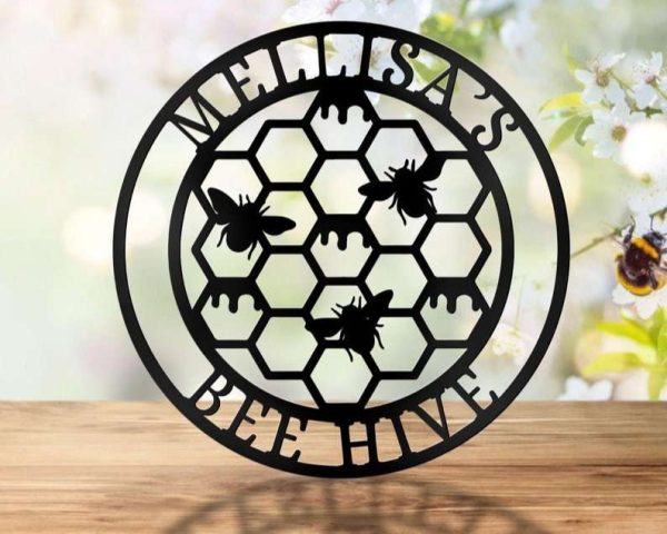 Personalized Honey Bee Garden Custom Metal Sign Honey Bee Family Name Established Sign,Bee Keeper Gift,Bee Farm Decor