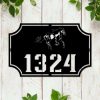Personalized Horse Address Sign House Number Plaque Custom Metal Sign 1