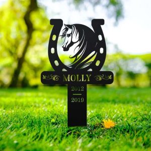 Personalized Horse Memorial Sign Yard Stakes Grave Marker Cemetery Decor Custom Metal Sign 1 1