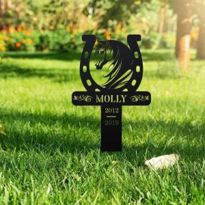 Personalized Horse Memorial Sign Yard Stakes Grave Marker Cemetery Decor Custom Metal Sign 2 1