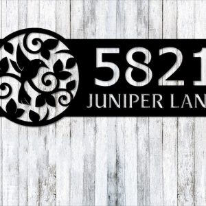 Personalized Hummingbird Address Sign House Number Plaque Custom Metal Sign 2