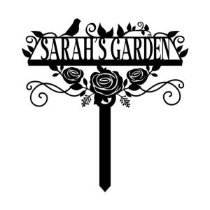 Personalized Hummingbird And Flower Garden Decorative Custom Metal Sign