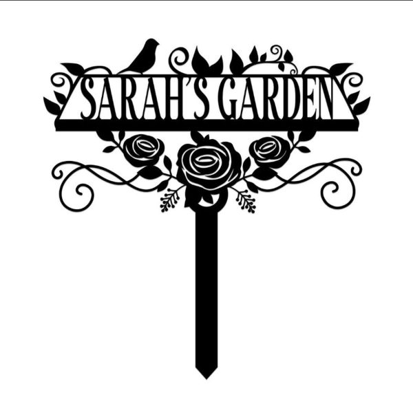 Personalized Hummingbird And Flower Garden Decorative Custom Metal Sign