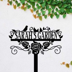 Personalized Hummingbird And Flower Garden Decorative Custom Metal Sign 3