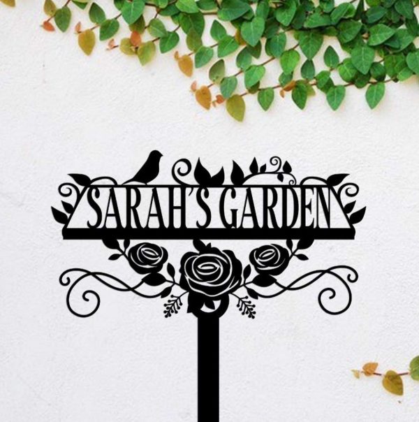 Personalized Hummingbird And Flower Garden Decorative Custom Metal Sign