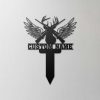 Personalized Hunting Memorial Sign Yard Stakes Deer Hunter Grave Marker Cemetery Decor Custom Metal Sign 2