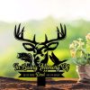 Personalized Hunting Memorial Sign Yard Stakes Fishing Lover Hunter Grave Marker Cemetery Decor Custom Metal Sign 2