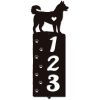 Personalized Husky Paw Prints Address Sign House Number Plaque Custom Metal Sign 1