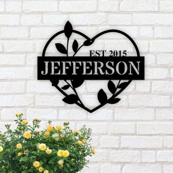 Personalized Infinity Heart Garden Decorative Custom Metal Sign