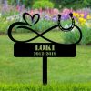 Personalized Infinity Horse Memorial Sign Yard Stakes Horseshoes Grave Marker Cemetery Decor Custom Metal Sign 1
