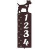 Personalized Jack Russell Paw Prints Address Sign House Number Plaque Custom Metal Sign 1 1