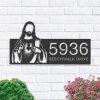 Personalized Jesus Christ Christian God Address Sign House Number Plaque Custom Metal Sign 1