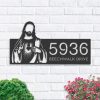 Personalized Jesus Christ Christian God Sign Independence Day Veteran Day Patriotic Decor Custom Metal Sign 1