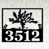 Personalized Joshua Tree Address Sign House Number Plaque Custom Metal Sign 1