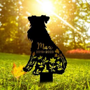 Personalized Kerry Blue Terrier Memorial Sign Yard Stakes Pet Grave Marker Cemetery Decor Custom Metal Sign 1