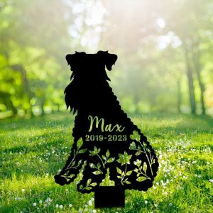 Personalized Kerry Blue Terrier Memorial Sign Yard Stakes Pet Grave Marker Cemetery Decor Custom Metal Sign 2