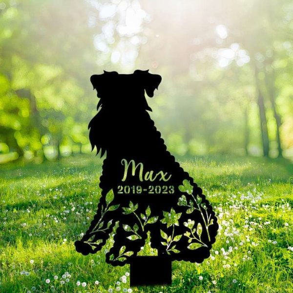 Personalized Kerry Blue Terrier Memorial Sign Yard Stakes Pet Grave Marker Cemetery Decor Custom Metal Sign