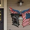 Personalized Knight Templar Eagle Sign Independence Day Veteran Day Home Decor Gift for Patriot Custom Metal Sign 1 1