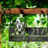 Personalized Labrador Dog V2 Cute Puppy Address Sign House Number Plaque Custom Metal Sign 2